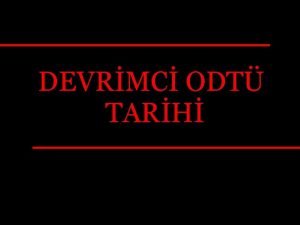 DEVRMC ODT TARH 1 KASIM 1956 ODT kuruluyor