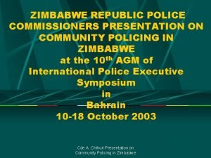 Community policing in zimbabwe