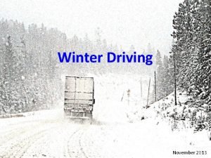 Winter Driving Imperial Oil Resources Winter Preparedness Plan