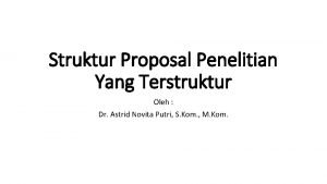 Struktur proposal penelitian