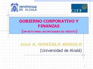 GOBIERNO CORPORATIVO Y FINANZAS UN RETO PARA LAS