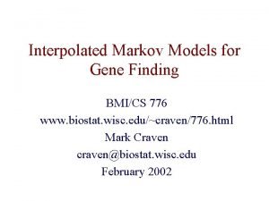 Interpolated markov model