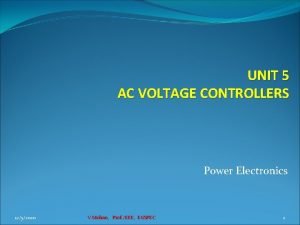 Ac voltage controller and cycloconverter