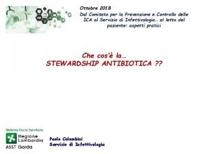 Ottobre 2018 Dal Comitato per la Prevenzione e