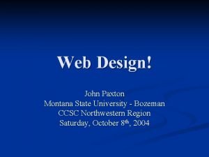 Bozeman web site design