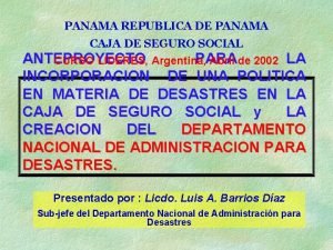 Organigrama de la caja de seguro social Organigrama de la caja de seguro social