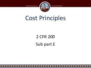 2 cfr 200 cost principles