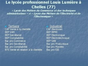 Louis lumière chelles Louis lumière chelles