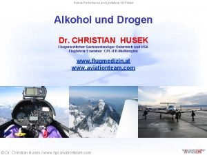 Human Performance and Limitations fr Piloten Alkohol und