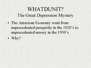 Overspeculation great depression