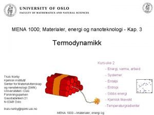 MENA 1000 Materialer energi og nanoteknologi Kap 3