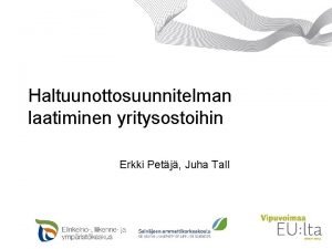 Haltuunottosuunnitelma