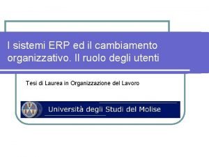 Tesi cambiamento organizzativo