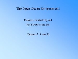 Open ocean food chain