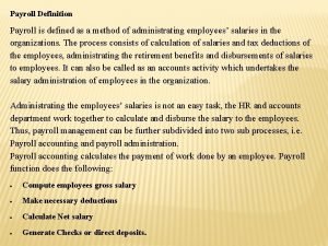 Payroll management definition Payroll management definition