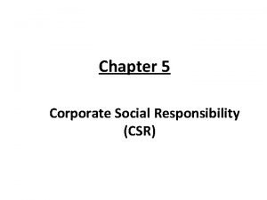 Introduction to csr