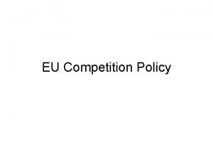 What is competition policy