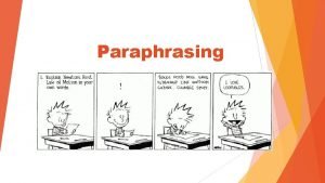 What is paraphrase