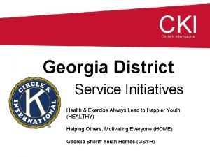 CKI Circle K International Georgia District Service Initiatives