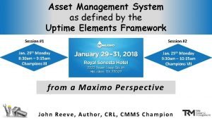 Uptime elements asset management