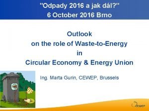 Odpady 2016 a jak dl 6 October 2016