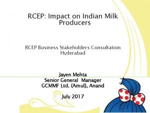 RCEP Impact on Indian Milk Producers RCEP Business