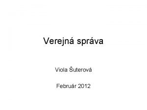 Verejn sprva Viola uterov Februr 2012 tt a