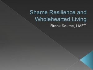 4 elements of shame resilience