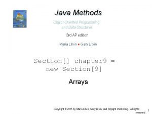 Java Methods ObjectOriented Programming and Data Structures 3