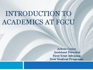 Fgcu advising appointment