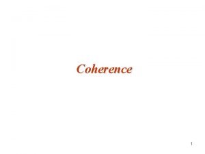 Coherence in waves