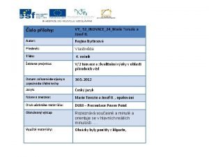 slo plohy VY 52INOVACE24Marie Terezie a Josef II