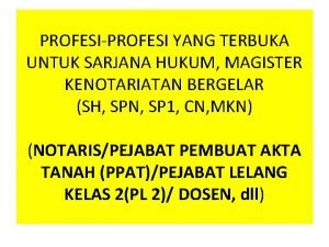 Formasi jabatan notaris