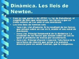 Tres lleis de newton