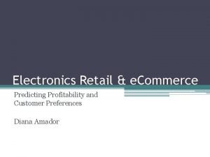 E commerce profitability analysis