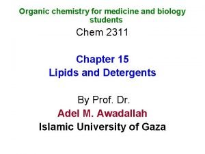 Organic chemistry for medicine and biology students Chem