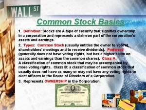 Common stock definition