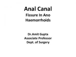 Anal Canal Fissure In Ano Haemorrhoids Dr Amit