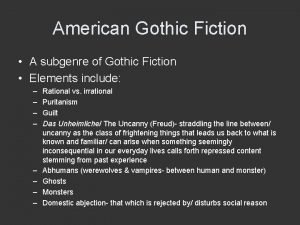 Gothic archetypes