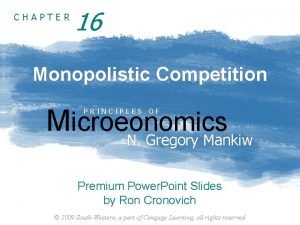 Conclusion of monopolistic competition