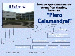 Liceo polispecialistico statale scientifico classico linguistico Il Pof