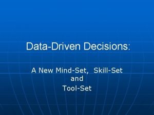 Mindset skillset toolset