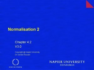 Normalisation 2 Chapter 4 2 V 3 0