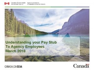 Understanding your Pay Stub To Agency Employees March