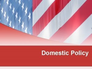 Domestic policy definition