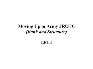 Army jrotc rank structure