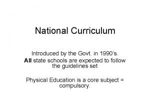 School curriculum in the 1990s