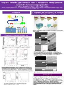 Large area ordered Ptype Si nanowire arrays as