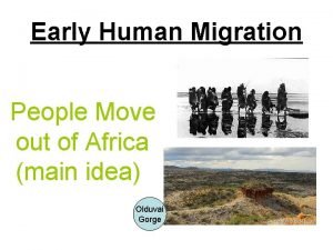 Migratory paths of early humans