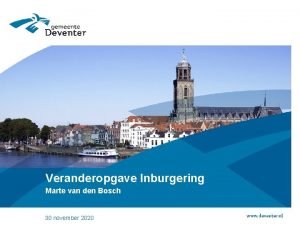 Veranderopgave inburgering pilots